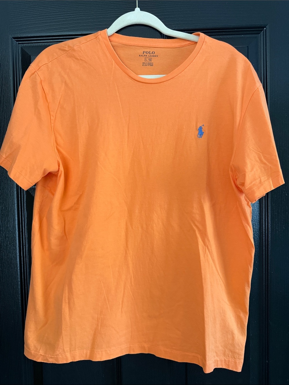 Polo by Ralph Lauren Orange Tee with Blue Pony Logo